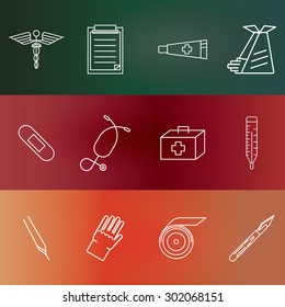 Medical flat icon set for Illustrations , Infographics , Web , Mobile design use