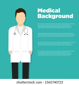 Medical flat icon vector background