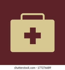 Icono plano médico. Pictograma vector. EPS 10.