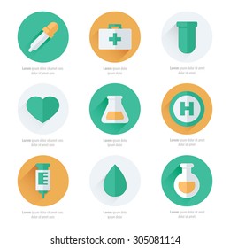 medical Flat Icons Design