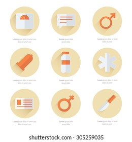 medical Flat Icons Vector Design 2 color