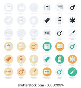 medical Flat Icons Vector Design set