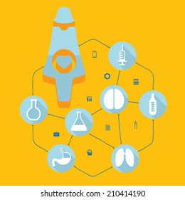 Medical flat infographic