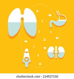 Medical flat infographic
