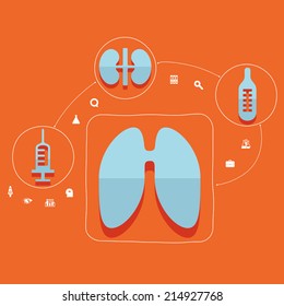 Medical flat infographic