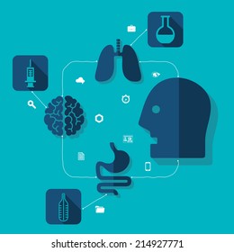 Medical flat infographic