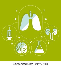 Medical flat infographic