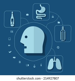 Medical flat infographic