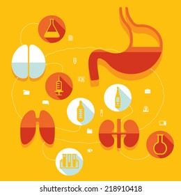 Medical flat infographic