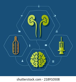Medical flat infographic
