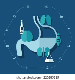 medical flat infographic