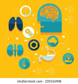 Medical flat infographic