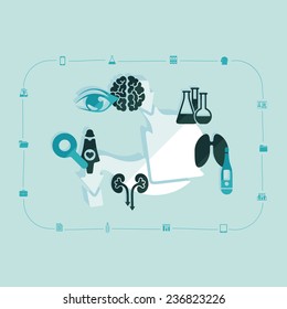 medical flat infographic
