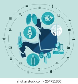 medical flat infographic