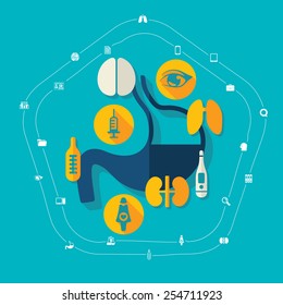 medical flat infographic