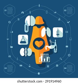 medical flat infographic