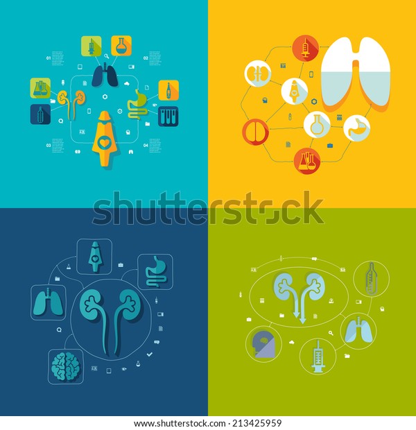 Medical Flat Infographic Stock Vector (Royalty Free) 213425959 ...