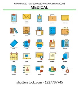 Medical Flat Line Icon Set - Business Concept Icons Design