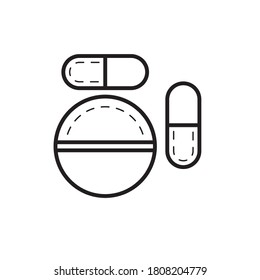 medical flat outline health icon
