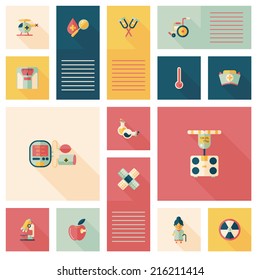 medical flat ui background,eps10