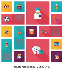 medical flat ui background,eps10