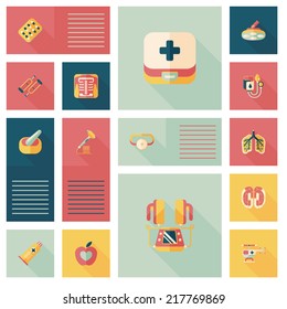 medical flat ui background,eps10