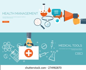 Medical flat vector background,health care,first aid.International health protection,insurance.Medicine and surgery.Vaccination,medical research program.Online health check,medical diagnosis,treatment