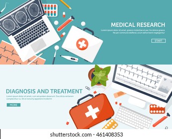 Medical Flat Vector Background,health Care,first Aid.International Health Protection,insurance.Medicine And Surgery.Vaccination,medical Research Program.Online Health Check,medical Diagnosis,treatment