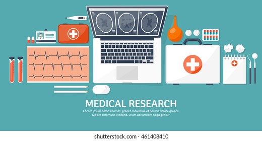 Medical Flat Vector Background,health Care,first Aid.International Health Protection,insurance.Medicine And Surgery.Vaccination,medical Research Program.Online Health Check,medical Diagnosis,treatment