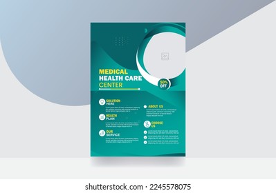 medical flyer design Health care business flyer poster template 