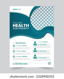 Medical flyer design template doctor , medicine ,pharmacy flyer design