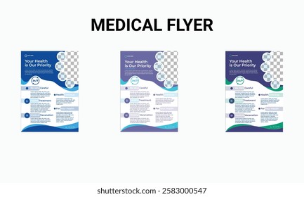 Medical flyer design.Pharmacy Concept.Vector Illustration of Pharmacy with Icons.