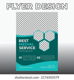 Medical flyer template . .