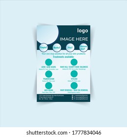 medical Flyer Template abstract vector template. Brochure design, cover modern layout, annual report, poster, flyer in A4