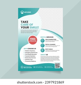 Medical flyer template. Suitable for social media, websites, flyers, and banners.