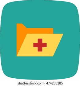 Illustration Medical Folder Icon Stock Illustration 1330042823 