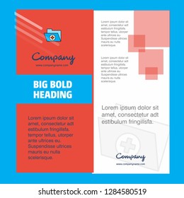 Medical folder Company Brochure Title Page Design. Company profile, annual report, presentations, leaflet Vector Background