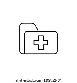 medical folder icon. Element of medicine for mobile concept and web apps icon. Thin line icon for website design and development, app development. Premium icon