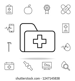 medical folder icon. Medical icons universal set for web and mobile