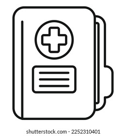Medical folder icon outline vector. Family doctor. Hospital patient