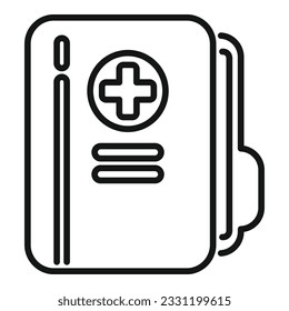 Medical folder icon outline vector. Test lab. Rapid clinic