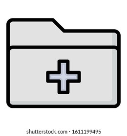 
Medical Folder Isolated Vector Icon Which Can Be Easily Modified Or Edit
