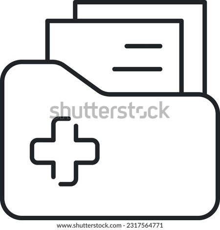 Medical folder line icon Set is designed with suitable visuals for all medical and healthcare