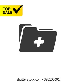 Medical Folder Minimal Vector Icon