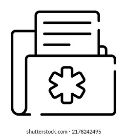 Medizinischer Ordner Modernes Design, Vektorgrafik