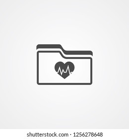 Medical folder vector icon sign symbol