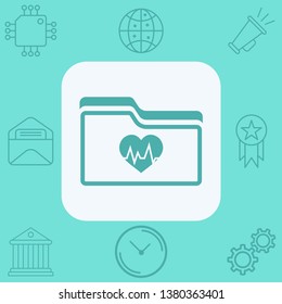 Medical folder vector icon sign symbol