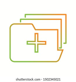 Medical folder vector line icon