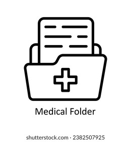 Medizinische Ordner, Vektorgrafik Design-Illustration. Symbol auf weißem Hintergrund EPS10-Datei 