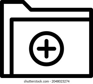 medical folder vector thin line icon